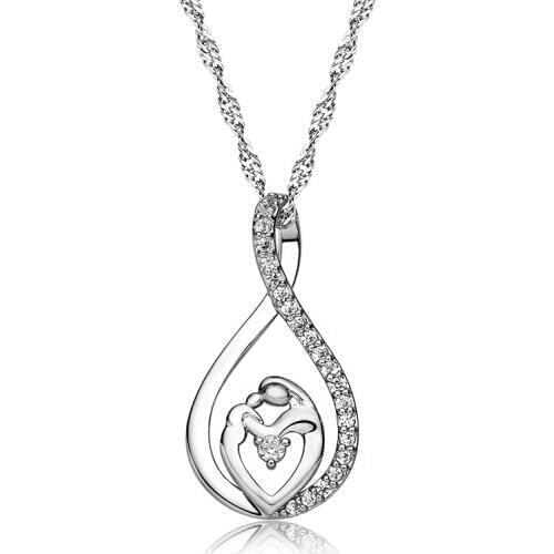 Hollow Water Drop Inlaid CZ Zirconia Pendant Necklaces Gold Silver Color Chain Necklaces Fashion Jewelry Mothers Gift for Women