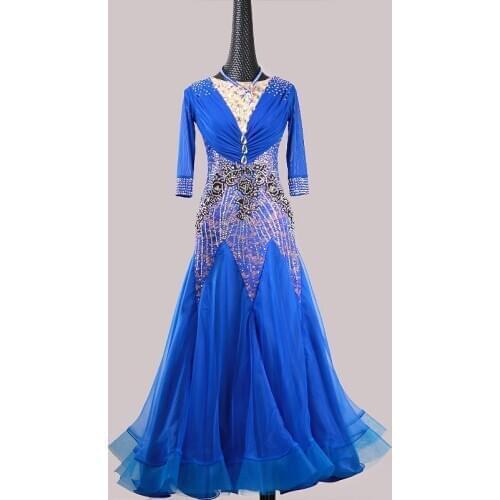 Ballroom Dance Dress For Women High Quality Competition Dresses Modern Waltz Tango Standard Ballroom Costume yellow MD1132