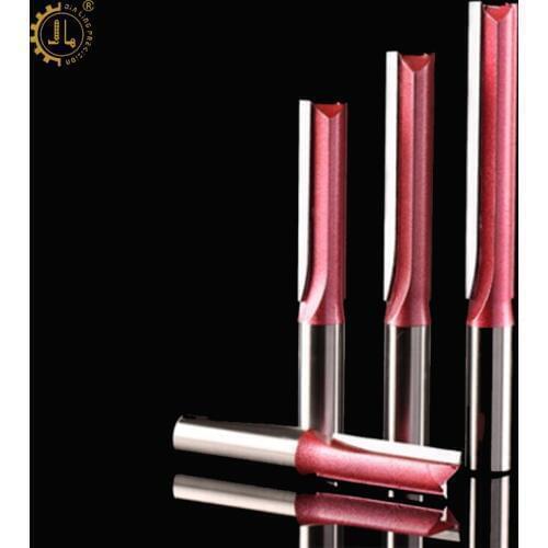 JIALING 1pc two flute straight milling cutter t slot router bit 8 mm shank carbide woodworking router bit buddha