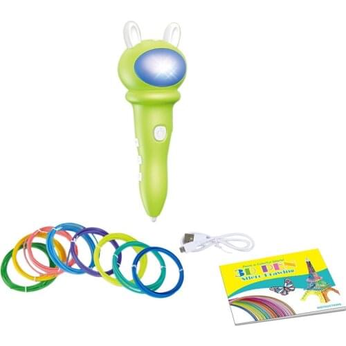 3D Printing Pen DIY Low Temperature Stereoscopic Graffiti Painting 3D Printing Pen Kids Drawing Pens Educational Toys