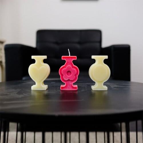 Diy Candle Making Supplies Geometric Heart-shaped Flower Aromatherapy Candle Silicone Mold Fondant Cake Mold 3d Soap Mold