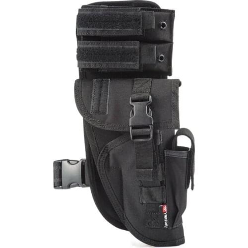 Universal Tactical Leg Holster With Magazine Pouch Fully Adjustable And Removable