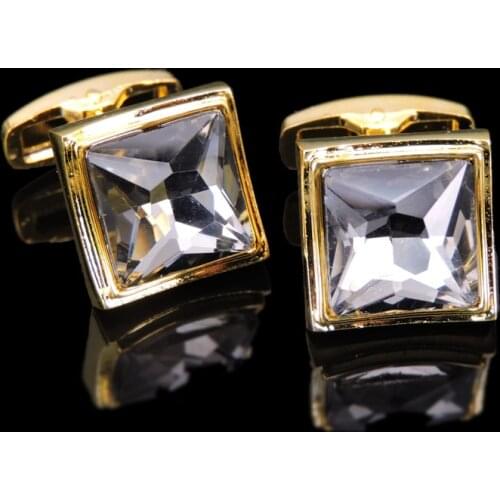 New Crystal Zircon Series Cufflinks Brass French Shirts Cuff Links Fashion Mens Business Banquet Wedding Jewelry Gifts
