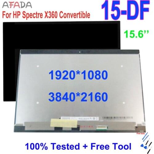 15.6" LCD Digitizer For HP Spectre x360 15-DF 15-DF 15 DF 15DF LCD Touch Screen Glass Panel Replacement