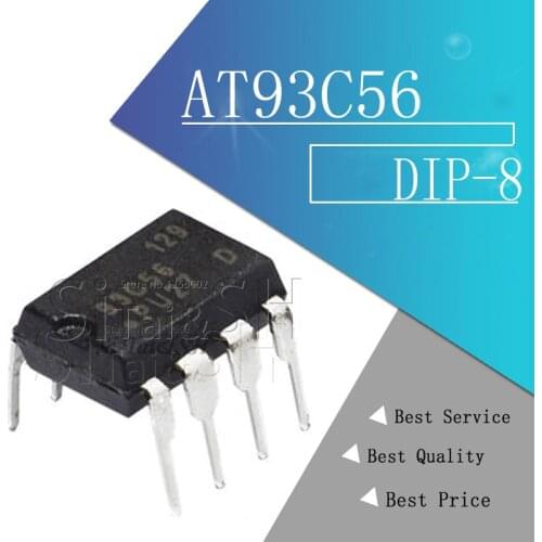 10PCS AT93C56 DIP-8 93C56 DIP8 DIP EEPROM (256x8)/(128x16) 2K new original
