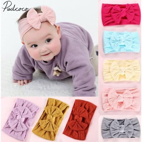 2020 Baby Accessories Cute Baby Boys Girls Kids Toddler Hairband Headband Stretch Turban Head Wrap Ribbed Photo Props