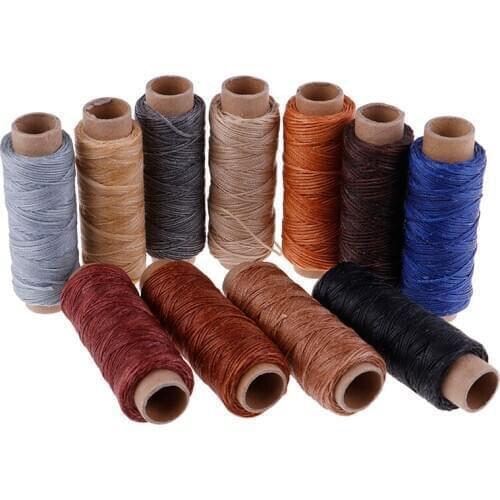 50m/Roll DIY Waxed Sewing Thread For Leather Shoe Hand Stitching Crafts Tool Hand Stitching For Leather Sewing Thread