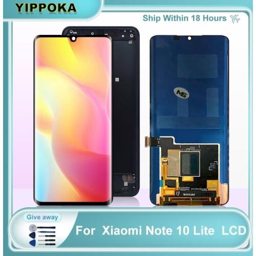 6.47" Original For Xiaomi Note 10 Lite Display LCD Touch Screen For MI Note 10 Lite LCD Replacement Parts 10 Touch
