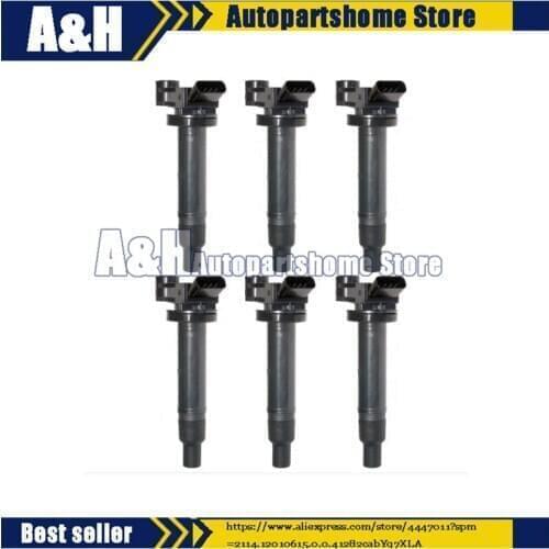 6pcs Ignition Coils Uxcell For Lexus Toyota Avalon Camry Highlander Sienna 3.0l V6 Es300 Rx300