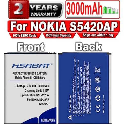 HSABAT 3000mAh S5420AP Battery for NOKIA