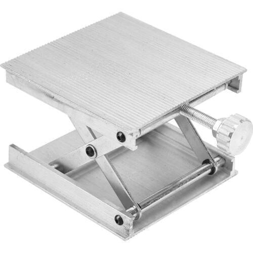 Aluminum Router Lift Table Woodworking Engraving Lab Lifting Stand (Silver)