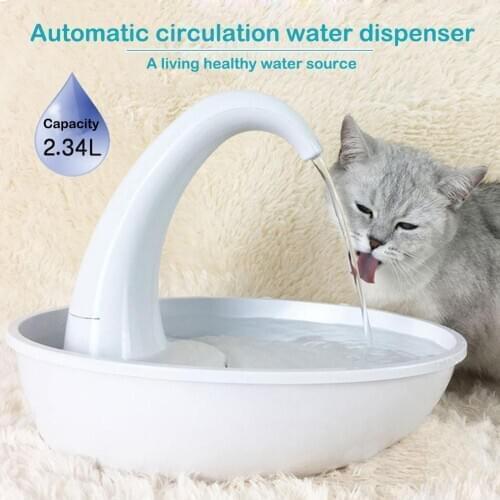 Automatic Swan Shaped Pet Cat Dog Water Dispenser Feeding Water Flowing Fountain Dog Cat Drinking Bowl Electric Water Dispenser