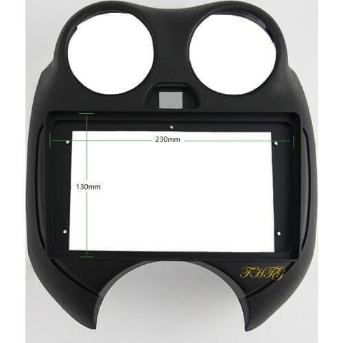 Car Radio Fascia,gps navigation fascia panel is suitable for 2010 Nissan March 9 inch, Double Din Car Audio Frame