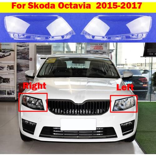 Car Headlamp Shell Headlight Cover For Skoda Octavia Headlight Shell Transparent Lens Lampshade Headlamp Glass 2015-2017