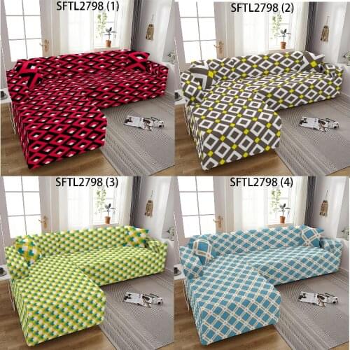 Geometric striped lattice Sofa cover corner sofa cover Sofa chaise cover lounge sofa covers for living room Cushion cover Plaid