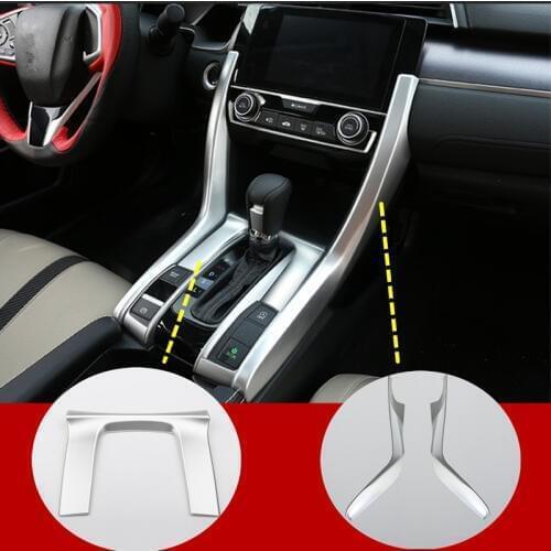 For Honda Civic 10th Gen Inner Gear Box Panel Decorative Cover Trim 2016 2017 Car Accessories Interior Car Decor Car Trim