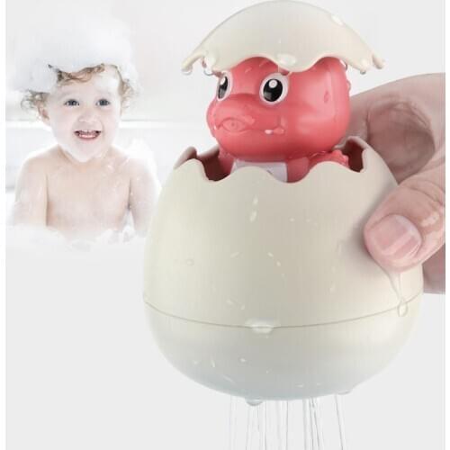 Baby Bathing Toy Kids Lovely Sprout Hatching Dinosaur Egg Water Spray Sprinkler Bathroom Sprinkling Shower Swimming Water Toys