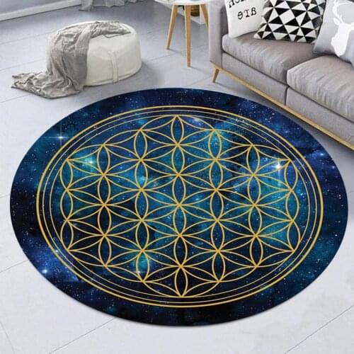 Ethnic Flower of Life Design Rug Yoga Rugs Door Mat Entry Popular Rug Fantastic Carpe Soft Rugs Bedroom Living Room Runner Rug
