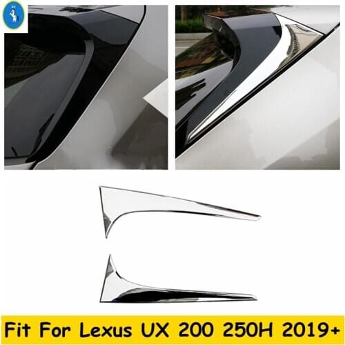 Rear Door Tailgate Window Stripes Sequins Decoration Cover Trim ABS Chrome Accessories Fit For Lexus UX 200 250H 2019 2020 2021