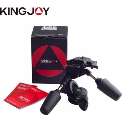Kingjue KH-6730 Professional 3 Way Pan and Tilt Tripod Head with 1/4-Inch Threaded Quick Release Plate DHL fast ship