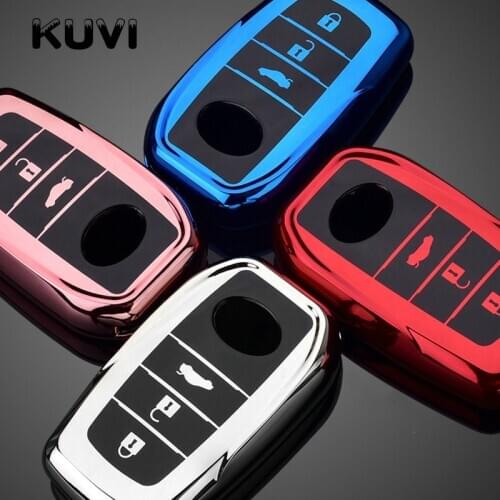 Colorful TPU Car Remote Key Case Cover Fob For Toyota Corolla RAV4 Auris Crown Camry Prius CHR Prado Crown Land Cruiser 200 Aygo