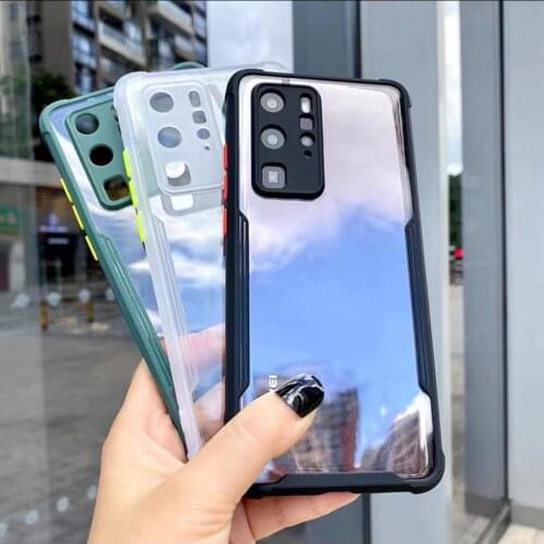 New Luxury Shockproof Frame Clear Phone Case For HUAWEI P40 P30 Pro Lite Lens Full Protective Transparent Cover Huawei P40 P30