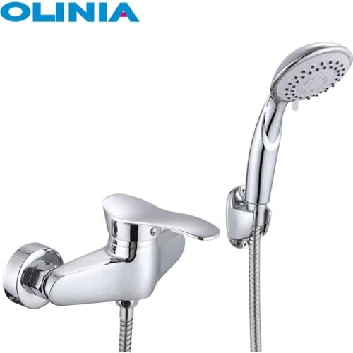 OLINIA bathroom set chrome polished shower mixer bathroom faucet single hand shower faucet shower faucet fixed rotatable OL8097