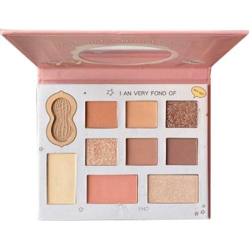 New product 10 Color Squirrel Eye Shadow Disk Matte Pearly Glitter Pink Daily Earth colored Eyes Palette