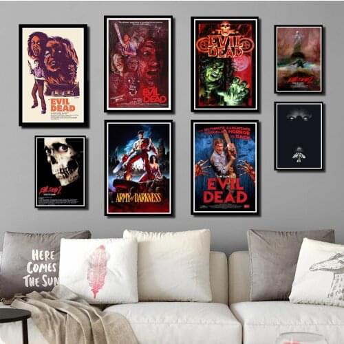 Perfect JL The Evil Dead Classic Horror Movie Art Painting Poster Home Decor wall stickers