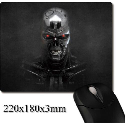Looming t-800 robot machine image printed Heavy weaving anti-slip rubber office mouse pad Coaster Party favor gifts 220x180x3mm