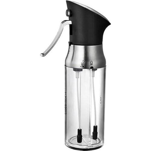 2 in 1 Olive Oil Sprayer Food-Grade Acrylic Spray Bottle Misters Vinegar Dispenser for BBQ Kitchen Seasoning Tools 200Ml