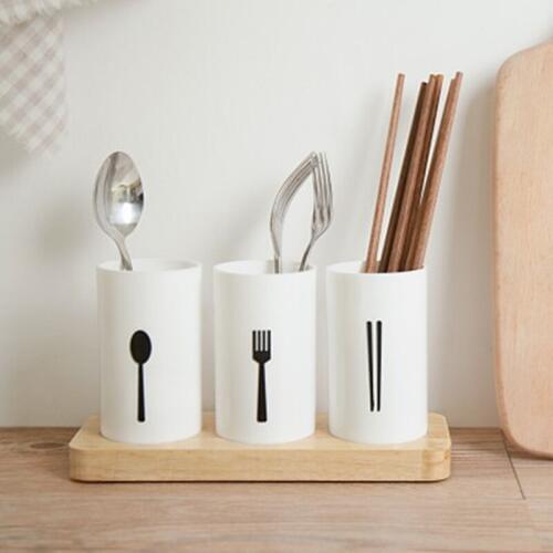 Separated Bucket Tabletop Packing Box Package Box Multi-functional Tableware Furniture Box Dinnerware Box Bituminous Kitchenware