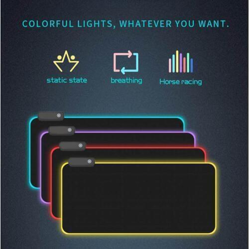 RGB Mouse Pad Gaming Mouse Pad Large Computer Mouse Pad Gamer XXL Mousepad Backlight Mouse Pad Keyboard Desk Mat