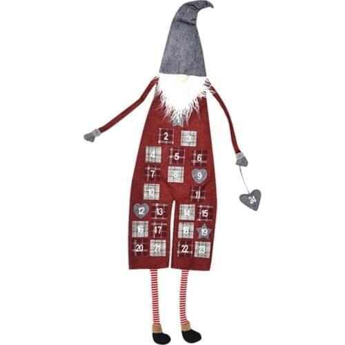 Christmas Calendar Decoration Lovely Gnome Santa Claus Family Countdown Wall Calendar Advent Calendar