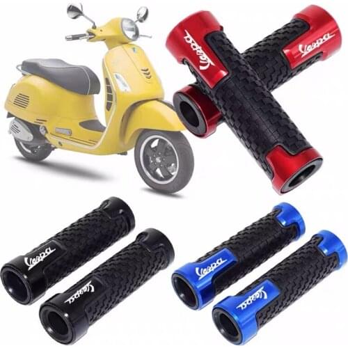 For Vespa Scooter LT LX GT GTS GTV 300 250 125 200 Sprint 150 Motorcycle 22mm CNC Aluminum Rubber Gel Handle Bar Grip Hand Grips
