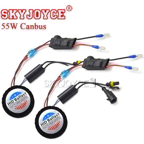 SKYJOYCE 55W Canbus HID Ballast 12V Slim xenon hid ballast 55W All In One Round HID Ballast for hid xenon bulb kit car headlight