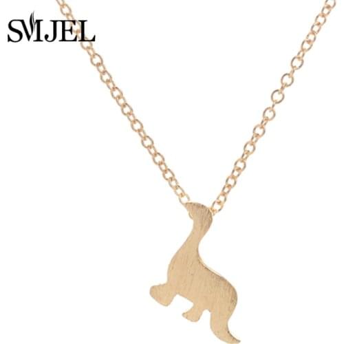 SMJEL Cute Imperial Dinosaur Chain Necklace Necklace Animal Dinosaur Costume Accessories Collares Christmas Gifts N008