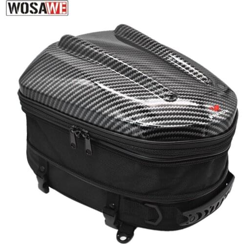WOSAWE Motocross Motorcycle Travel Tail Bag Waterproof Motor Vehicle Tail Bag Hard Shell Shoulder Bag Waterproof Backpack Bags