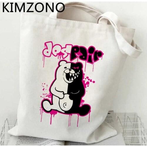 Danganronpa shopping bag canvas bolsas de tela shopping bolso cotton bolsa bag bolsa compra reciclaje shoping woven sac toile