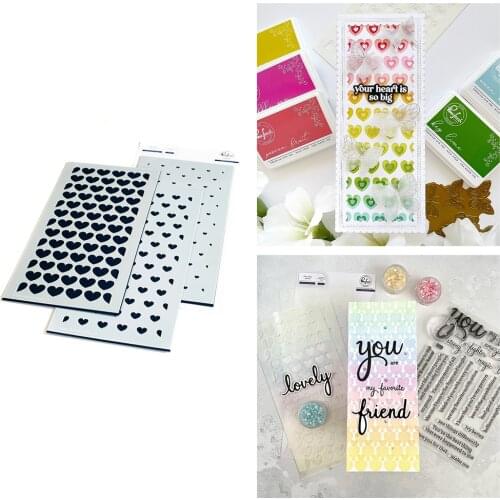 2021 New Arrival Love Pattern Stencil No Stamp Dies DIY Scrapbook Album Embossed Paper Card Decoration Handmade Craft Template
