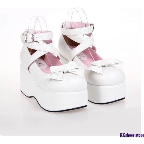 Vintage Shoes Sponge Cake Heavy-Bottomed Shoes Cos Sweet Kawaii Tea Party Lolita High Heel Student Shoes
