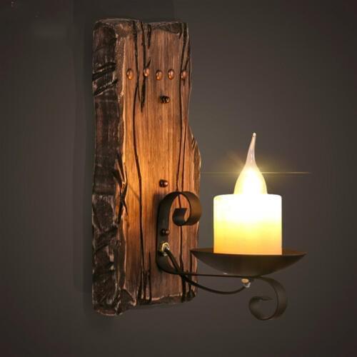 New Vintage Retro Black Vintage Sconce Lodge Retro Iron Wall Lamps Artificial Marble Candle Lampshade Lighting Fixture Sconce