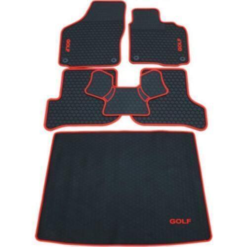 Custom No Odor Trunk Carpets Waterproof Rubber Car Floor Mats+Boot Mat for Right Hand Drive RHD Volkswagen Golf 6 7 GTI
