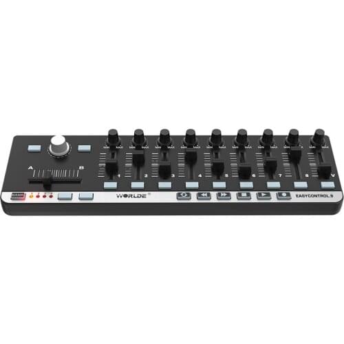 Worlde EasyControl.9 Portable Mini USB 9 Slim-Line Control MIDI Controller