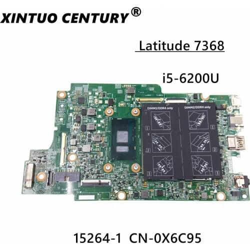 X6C95 0X6C95 CN-0X6C95 For Dell Inspiron 15 7569 13 7368 Laptop Motherboard SR2EY i5-6200U Mainboard Tested