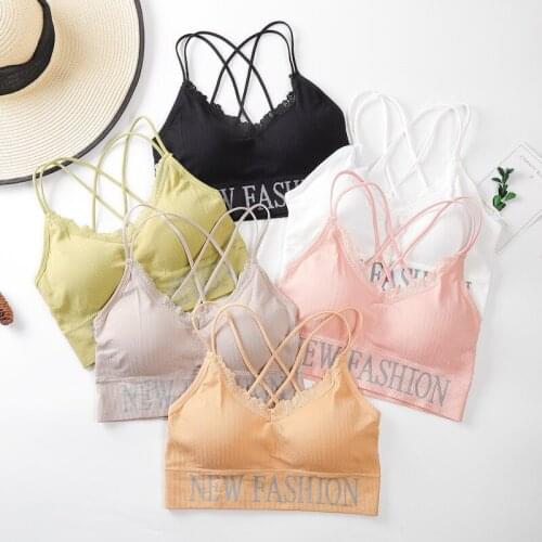 New Gathering No Wire Bra Womens Underwear Push-up Bra Sexy Sports Tube Top Wrap Breathable Seamless Brassiere