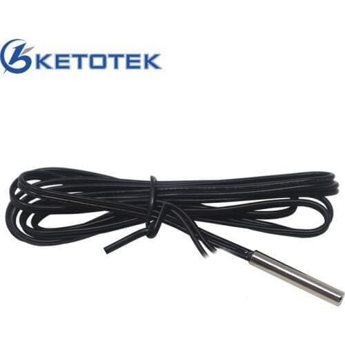 1m 2m 5m NTC 10K temperature sensor probe -40-120C cylinder-shaped 4*25mm used in temperature controller