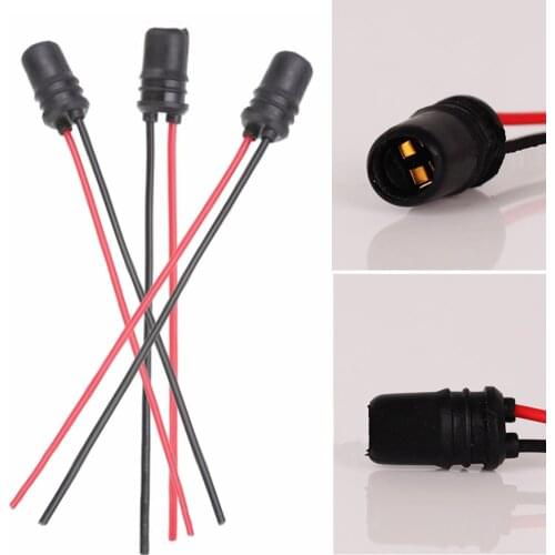 10 Pcs T10 Light Bulb Socket Holder 5W Boat Rubber Car Instrument With Cable Soft Connector Plastic For Motorcycle Truck