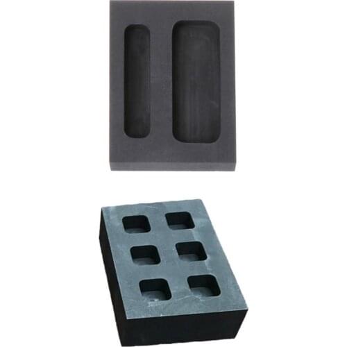 2pcs Graphite Ingot Mold Gold Silver Melting Mould High Stability 2/6 Slots