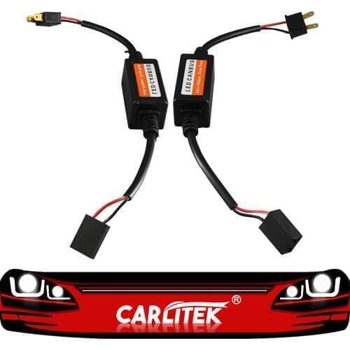 2PCS H4 H7 LED Headlight Canbus Wiring Kit Computer Warning Error Free Anti Flicker Resistor Canceler Decoder H11 9005 9006